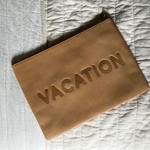 Madewell Cognac Leather Vacation Pouch / Clutch